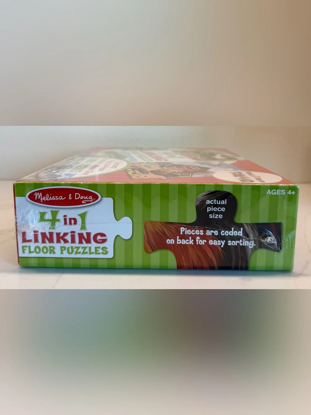 Melissa & Doug 4-in-1 Linking Floor Puzzles Farm 96 Pc Factory Sealed NIB